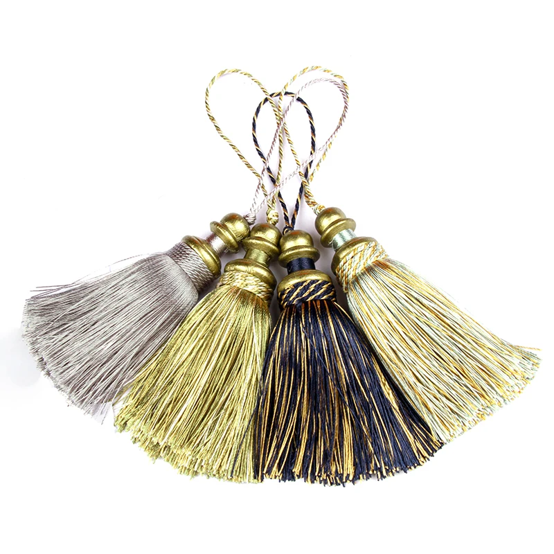 1PC European Style Tassel With Hanging Rope Silk Sewing Tassels Trim Decorative Key Tassel For Curtains Home Decoration