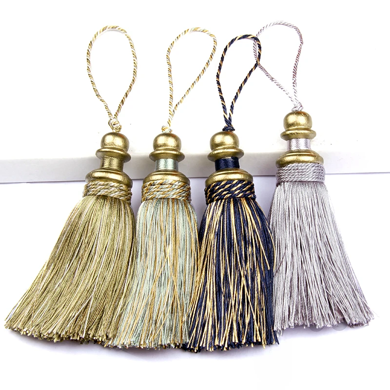 1PC European Style Tassel With Hanging Rope Silk Sewing Tassels Trim Decorative Key Tassel For Curtains Home Decoration