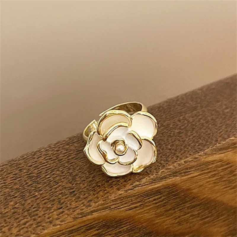 Rose Flowers Rings Vintage Resizable Finger Rings Valentine's Day Gift Jewelry Hot Sale Open Ring For Women Jewelry