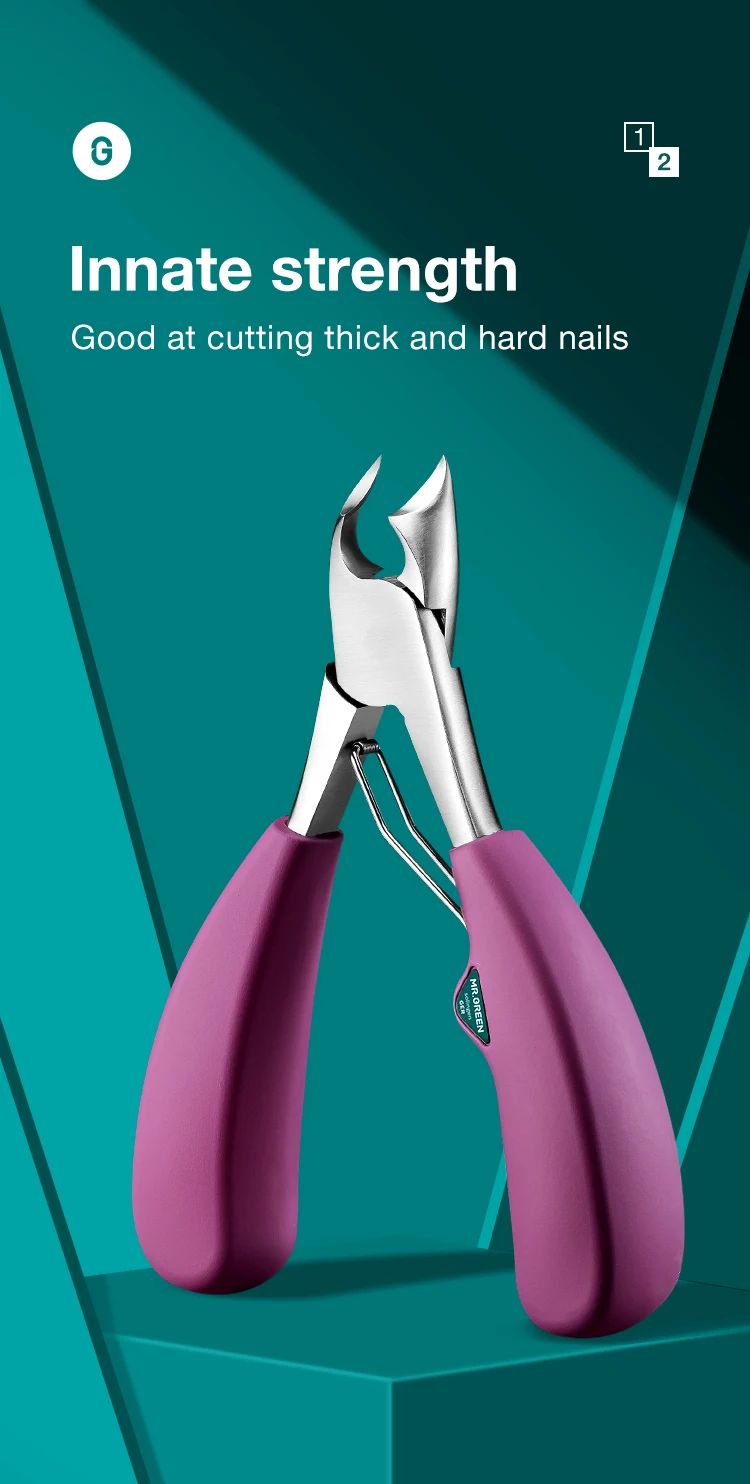 MR.GREEN Nail Clipper Stainless Steel Ingrown Toenail Clipper Good at Cutting Thick and Hard Nails Pedicure Manicure Tool