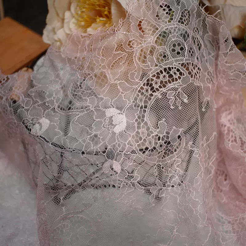 3Meters/lot 35cm width Eyelash Lace Trim Fabric Flower DIY Crafts Wedding Dress Clothing Lngeire lace material