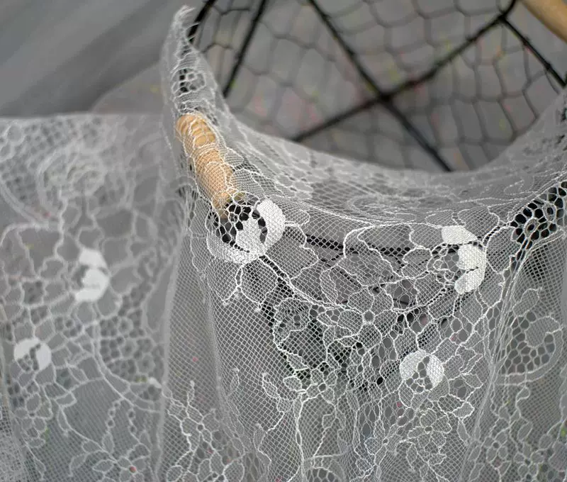 3Meters/lot 35cm width Eyelash Lace Trim Fabric Flower DIY Crafts Wedding Dress Clothing Lngeire lace material
