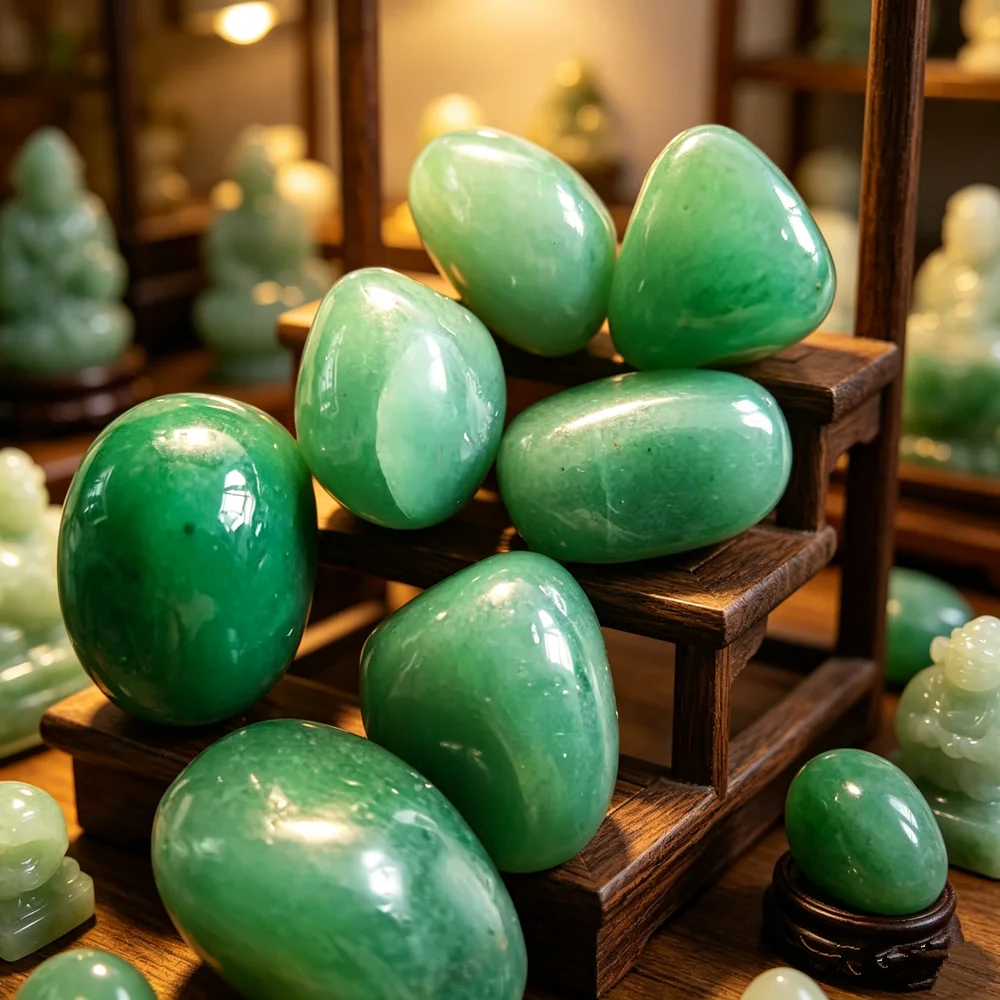 Natural Green Aventurine Quartz Crystal Stone Jade Tumbled Reiki Healing Crystal Stone and Minerals Home Decoration Stone