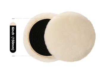 SPTA 1"/2"/3"/5"/6"/7“ T160 Heavy Cut Wool Polishing Pad High Density Lambs to Remove 1200#/1500# Sanding Disc Marks