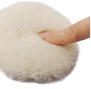 SPTA 1"/2"/3"/5"/6"/7“ T160 Heavy Cut Wool Polishing Pad High Density Lambs to Remove 1200#/1500# Sanding Disc Marks