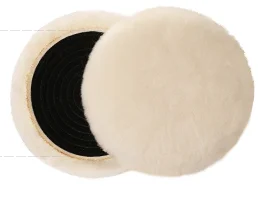 SPTA 1"/2"/3"/5"/6"/7“ T160 Heavy Cut Wool Polishing Pad High Density Lambs to Remove 1200#/1500# Sanding Disc Marks