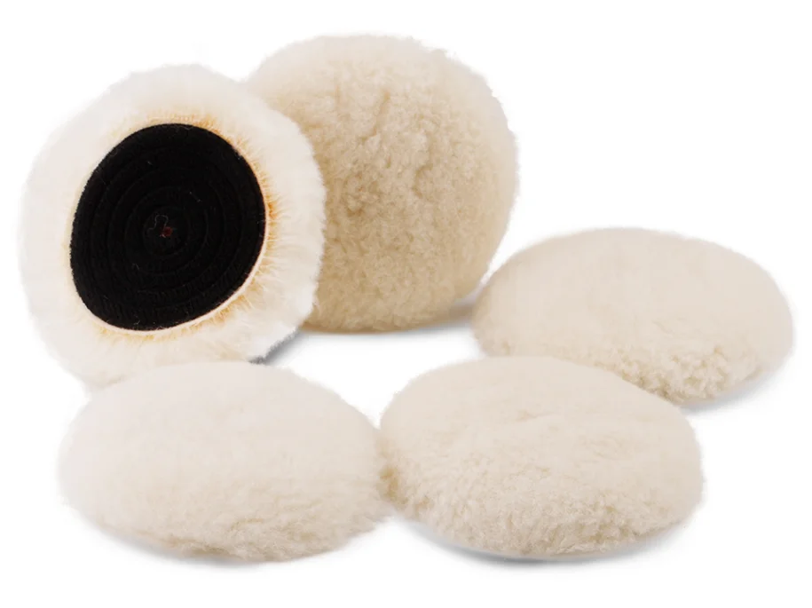 SPTA 1"/2"/3"/5"/6"/7“ T160 Heavy Cut Wool Polishing Pad High Density Lambs to Remove 1200#/1500# Sanding Disc Marks