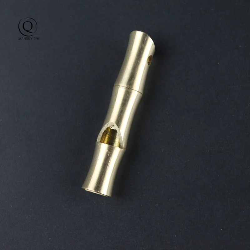 Pure Brass Outdoor Skull Whistle Keyring Hanging Jewelry Copper Training High Pitch Whistles Pendants Gifts Key Chain Ring DIY