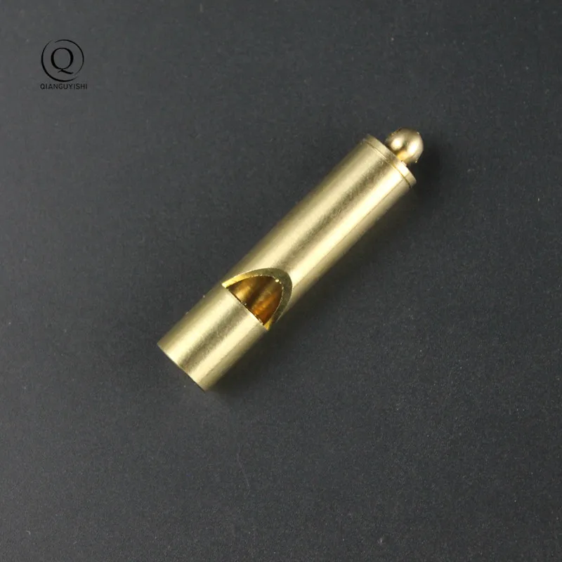 Pure Brass Outdoor Skull Whistle Keyring Hanging Jewelry Copper Training High Pitch Whistles Pendants Gifts Key Chain Ring DIY
