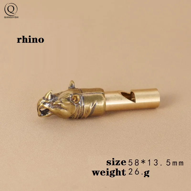 Pure Brass Outdoor Skull Whistle Keyring Hanging Jewelry Copper Training High Pitch Whistles Pendants Gifts Key Chain Ring DIY