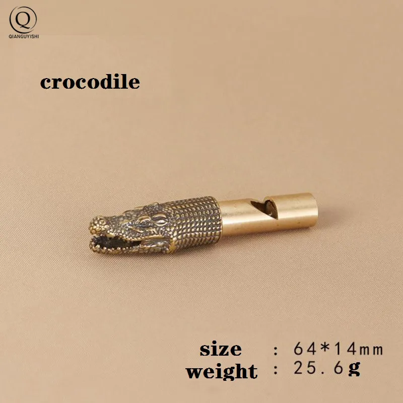 Pure Brass Outdoor Skull Whistle Keyring Hanging Jewelry Copper Training High Pitch Whistles Pendants Gifts Key Chain Ring DIY