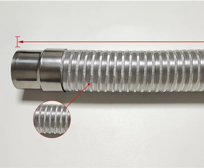Fireproof gas water heater stainless steel 60-150mm aluminum strong universal exhaust Car intake pipe extension tube length