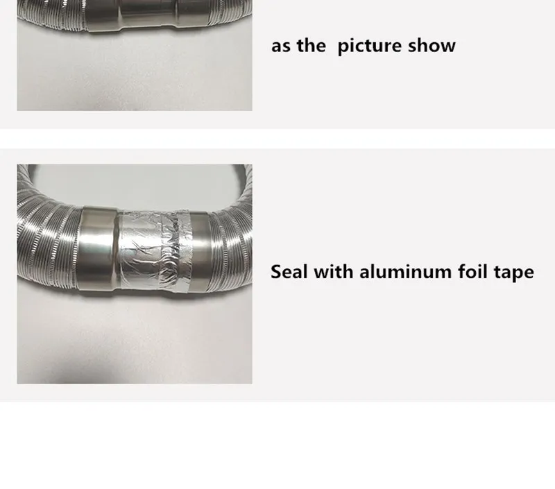 Fireproof gas water heater stainless steel 60-150mm aluminum strong universal exhaust Car intake pipe extension tube length