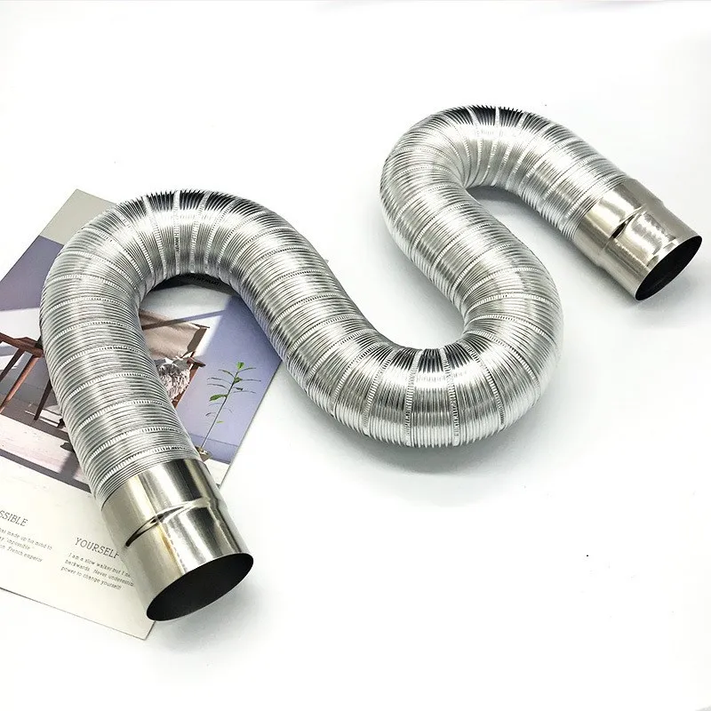 Fireproof gas water heater stainless steel 60-150mm aluminum strong universal exhaust Car intake pipe extension tube length