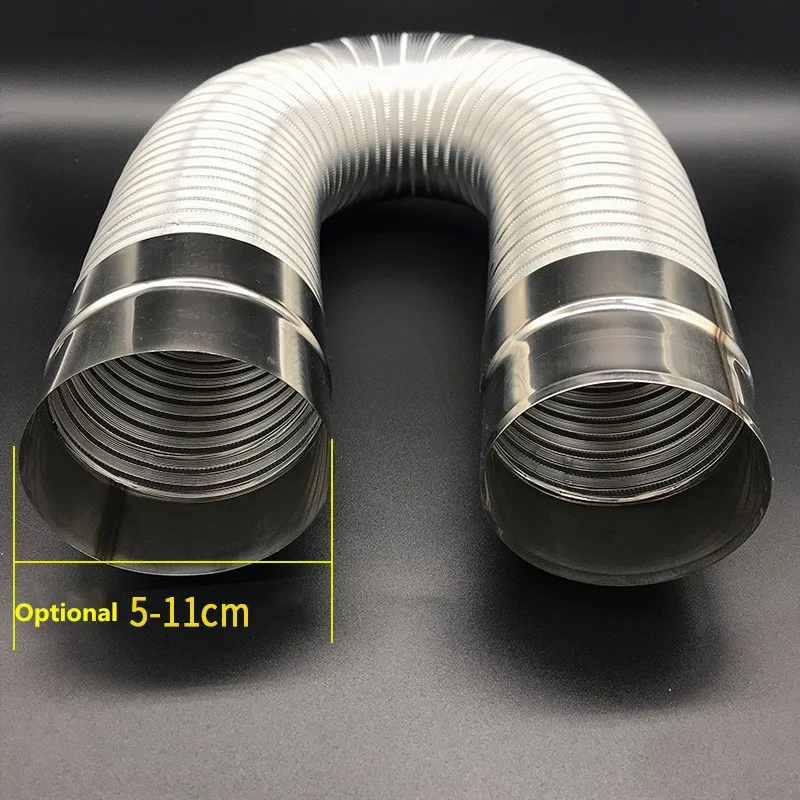 Fireproof gas water heater stainless steel 60-150mm aluminum strong universal exhaust Car intake pipe extension tube length