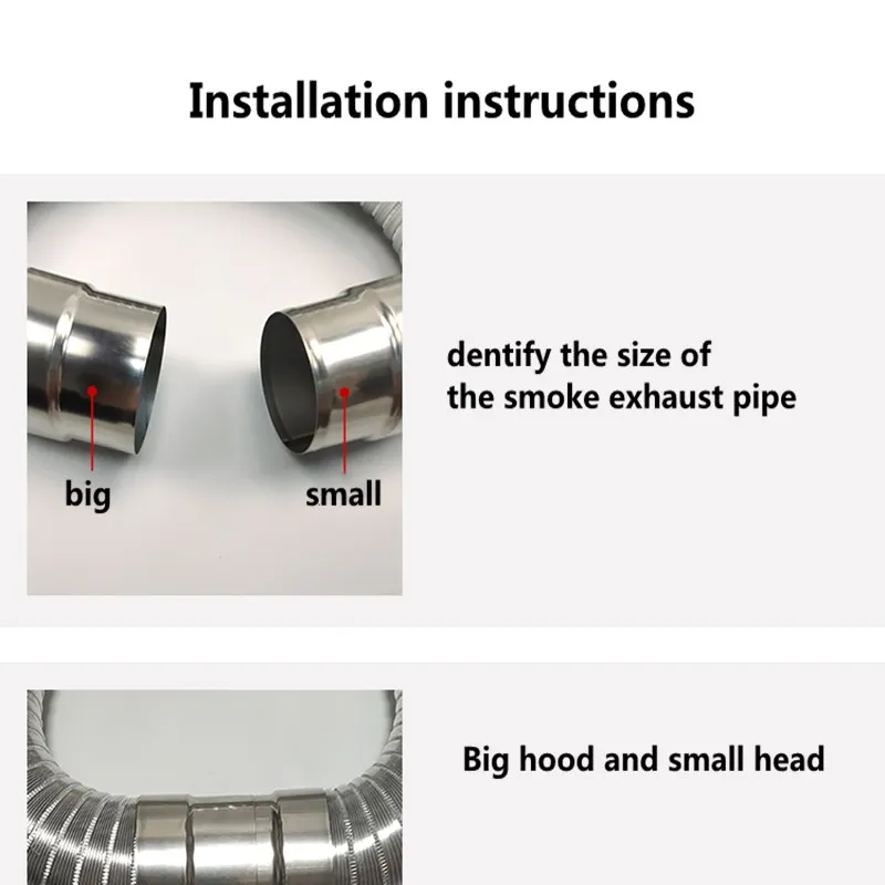 Fireproof gas water heater stainless steel 60-150mm aluminum strong universal exhaust Car intake pipe extension tube length