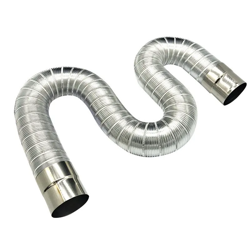 Fireproof gas water heater stainless steel 60-150mm aluminum strong universal exhaust Car intake pipe extension tube length