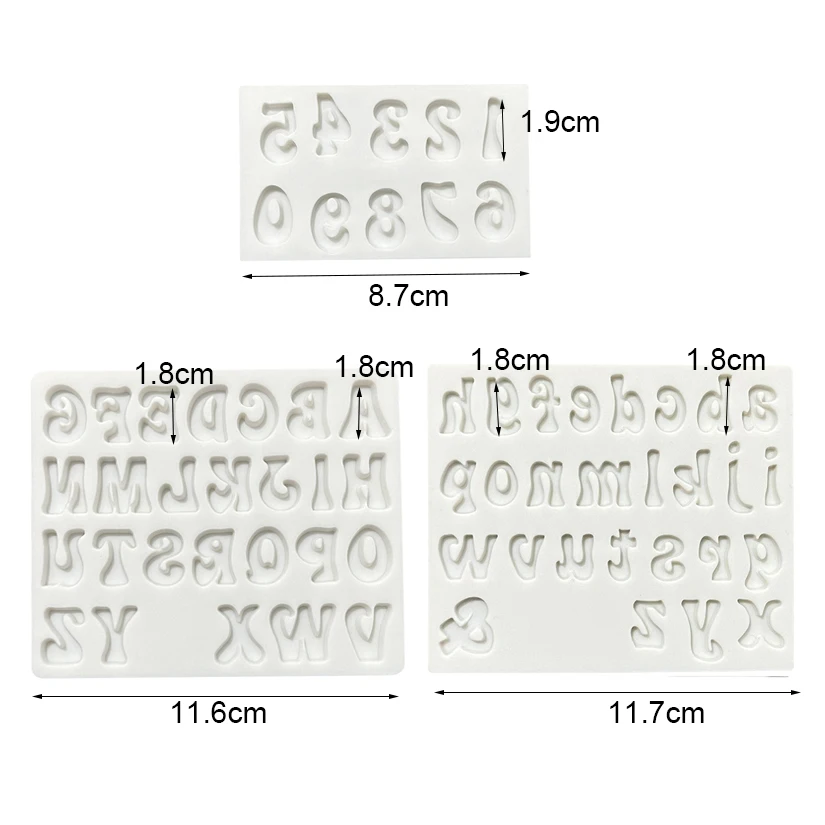 Alphabet Letter Number Silicone Sugarcraft Mold Cupcake Chocolate Fondant Cake Decorating Tools