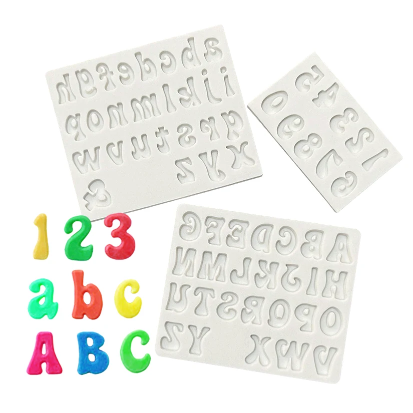Alphabet Letter Number Silicone Sugarcraft Mold Cupcake Chocolate Fondant Cake Decorating Tools