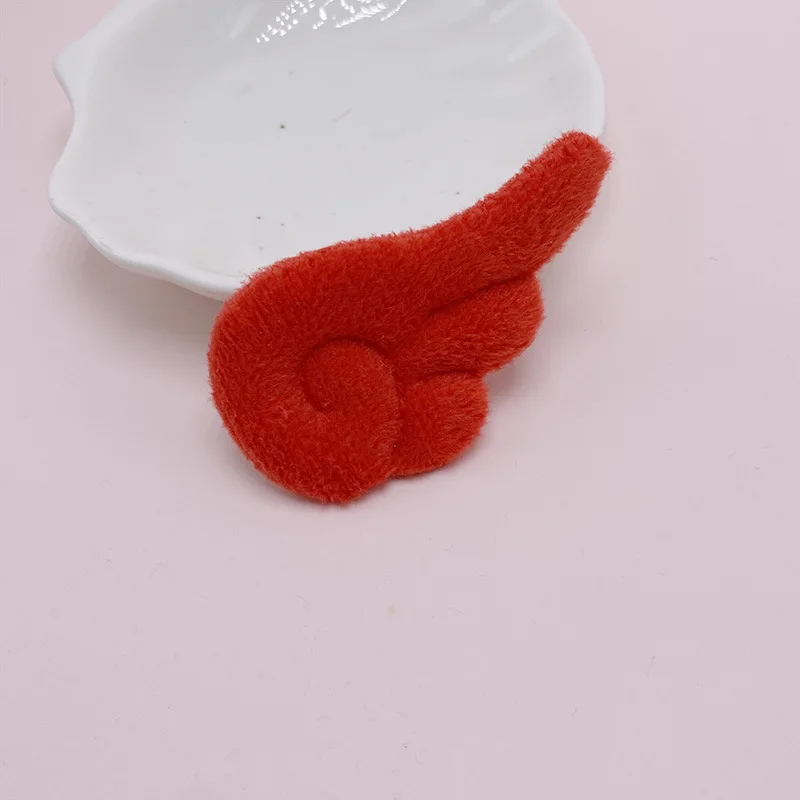 7*4Cm 40Pcs/Lot Plush Felt Angel Wing Padded Appliques For DIY Children Hair Clip  And Sock Hat Accessories
