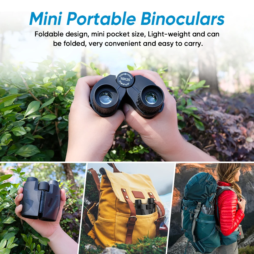 APEXEL Professional Binoculars 10X25 With BAK4 Prism High Powered Zoom Binocular Portable Hunting Telescope For Sports Travel