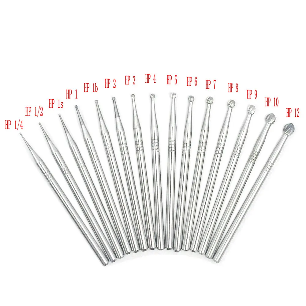 1Pc HP Tungsten Carbide Round Rotary Burs Dental Carbide Burs 0.5 to 3.1mm Dentistry Instrument High Quanlity