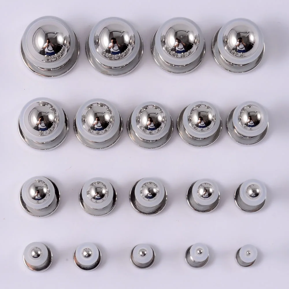 2pcs Surgical Steel Mirror Surface Cylinder Plugs Ear Gauges Expander Ear Tunnel Earring Double Flared Body Ear Piercing Jewelry