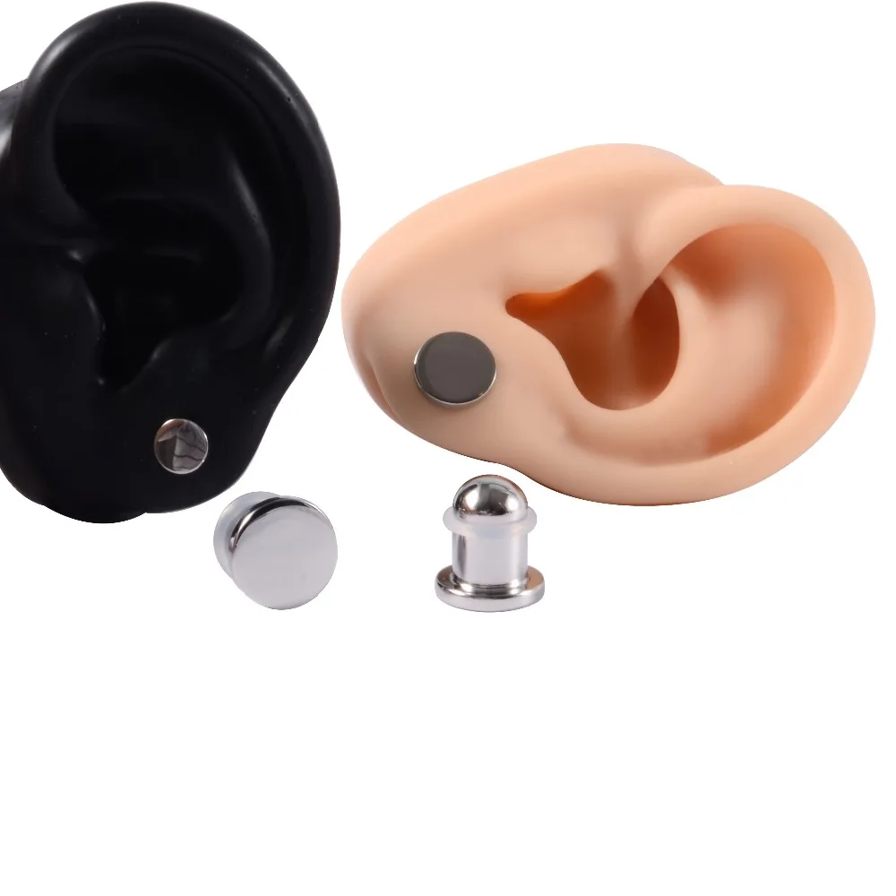 2pcs Surgical Steel Mirror Surface Cylinder Plugs Ear Gauges Expander Ear Tunnel Earring Double Flared Body Ear Piercing Jewelry