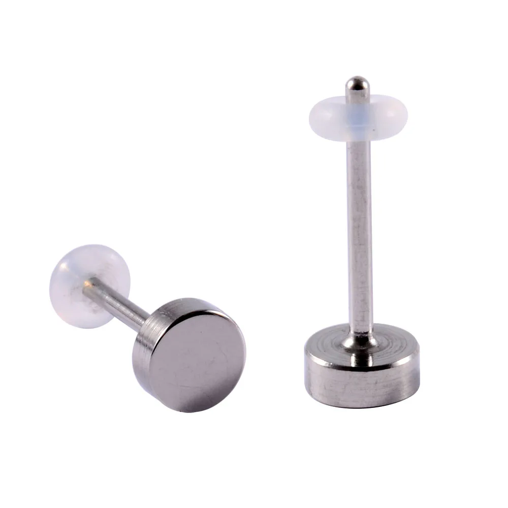2pcs Surgical Steel Mirror Surface Cylinder Plugs Ear Gauges Expander Ear Tunnel Earring Double Flared Body Ear Piercing Jewelry