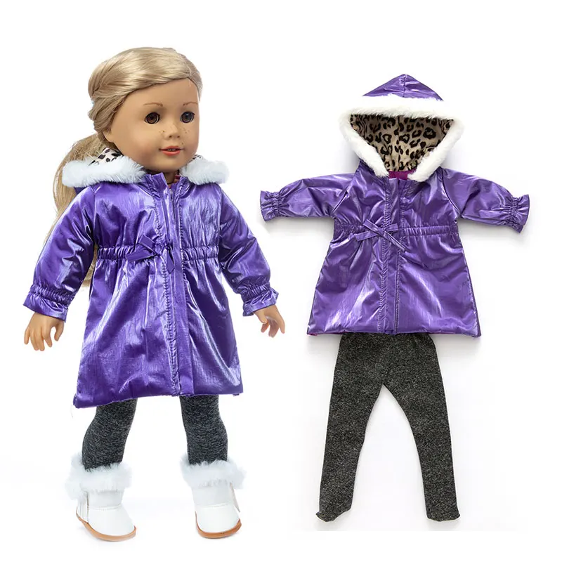 43cm Baby new born Doll winter clothing for baby doll clothes 18 Inch girl Doll jacket Coat, Shoes are not included.