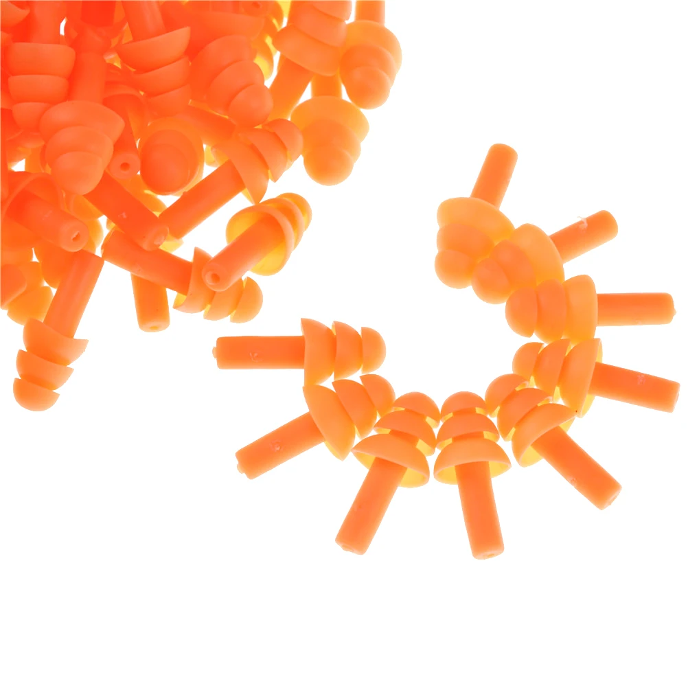 1/10 Pairs Waterproof Swimming Silicone Swim Earplugs for Adult Swimmers Children Diving Soft Anti-Noise Ear Plug