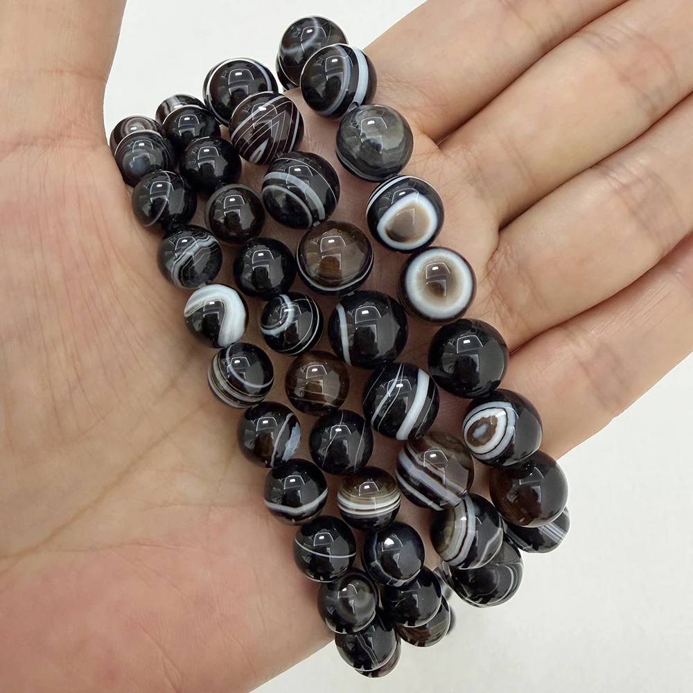 Natural Stone AAAA Quality Coffe Sardonyx Agate Round Loose Beads 6 8 10 12MM Pick Size For Jewelry Making