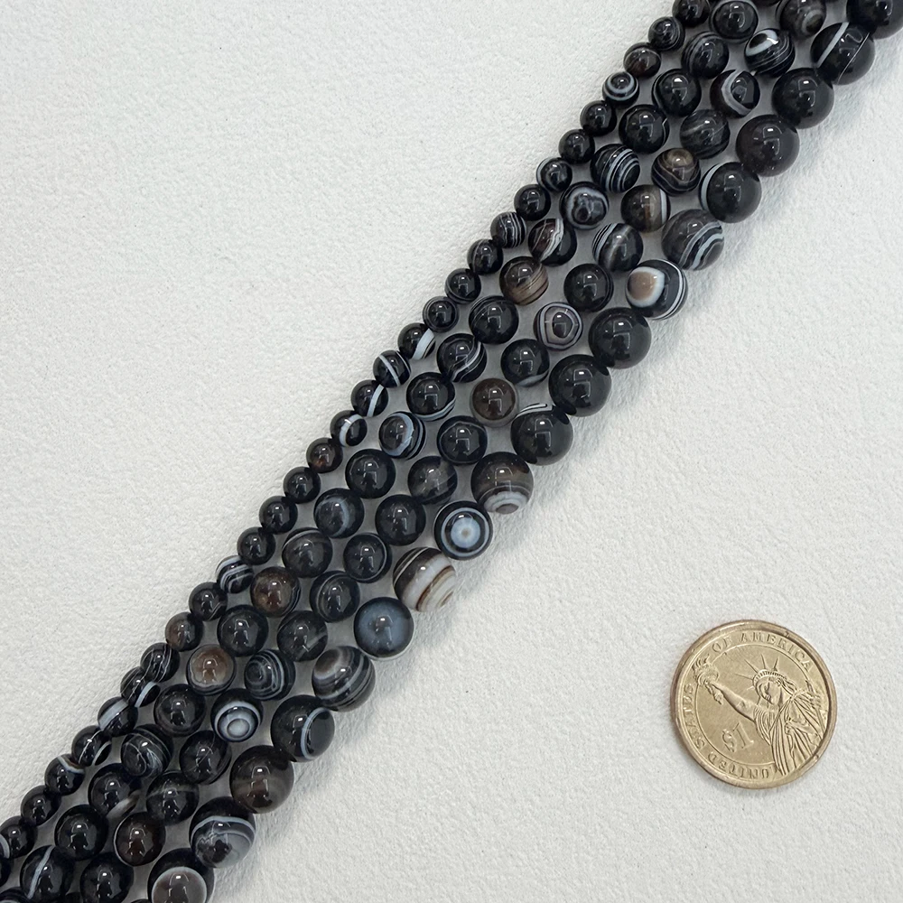 Natural Stone AAAA Quality Coffe Sardonyx Agate Round Loose Beads 6 8 10 12MM Pick Size For Jewelry Making