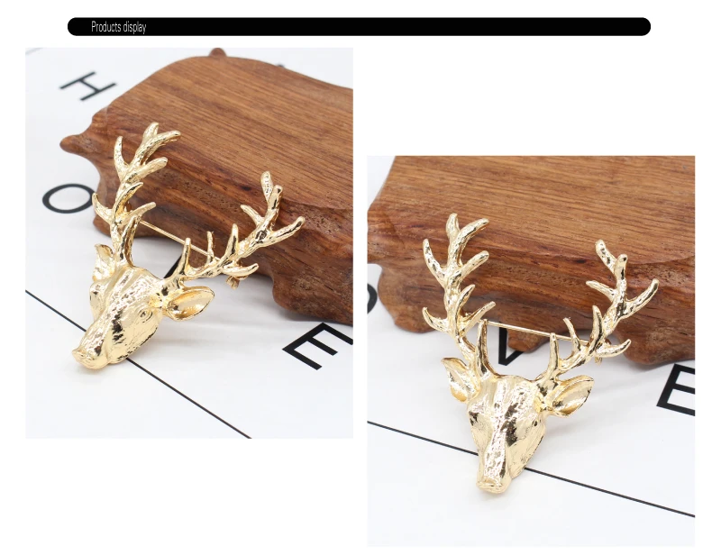 Fashion Vintage Men's Brooches Angel Wings Deer Wolf Cat Animal Brooch Pins Men And Women Skull Brooch Shirt Collar Pin Brooch