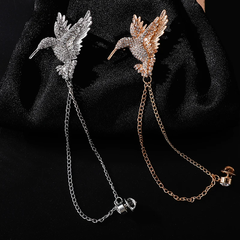 Fashion Vintage Men's Brooches Angel Wings Deer Wolf Cat Animal Brooch Pins Men And Women Skull Brooch Shirt Collar Pin Brooch
