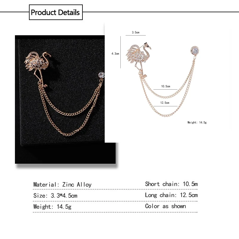 Fashion Vintage Men's Brooches Angel Wings Deer Wolf Cat Animal Brooch Pins Men And Women Skull Brooch Shirt Collar Pin Brooch
