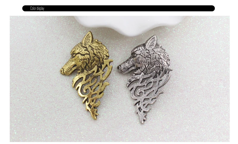 Fashion Vintage Men's Brooches Angel Wings Deer Wolf Cat Animal Brooch Pins Men And Women Skull Brooch Shirt Collar Pin Brooch