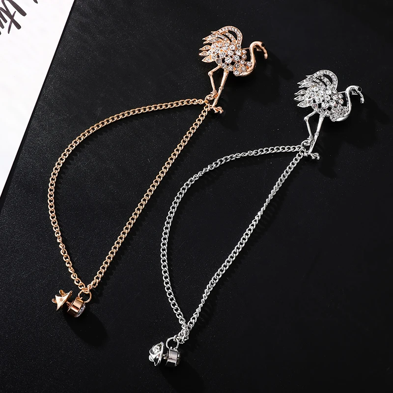 Fashion Vintage Men's Brooches Angel Wings Deer Wolf Cat Animal Brooch Pins Men And Women Skull Brooch Shirt Collar Pin Brooch