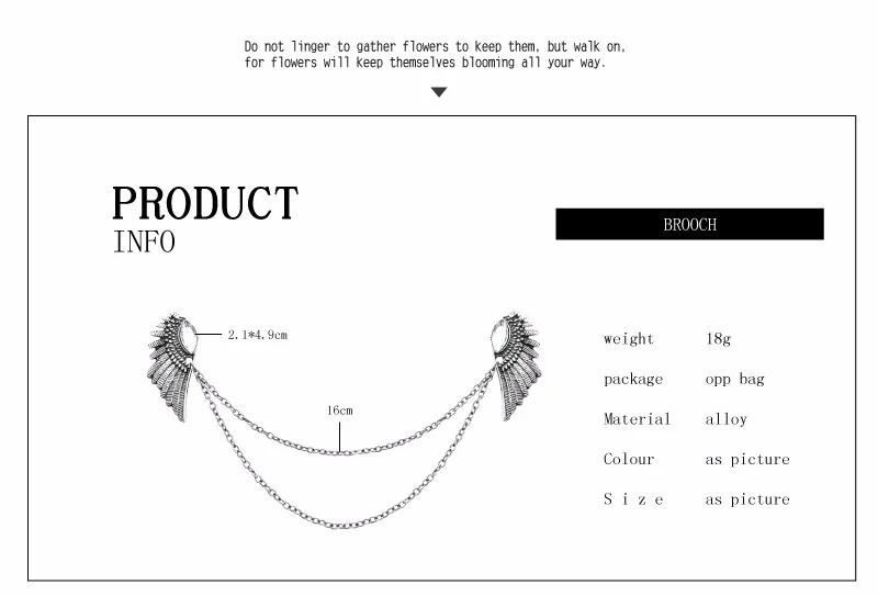 Fashion Vintage Men's Brooches Angel Wings Deer Wolf Cat Animal Brooch Pins Men And Women Skull Brooch Shirt Collar Pin Brooch