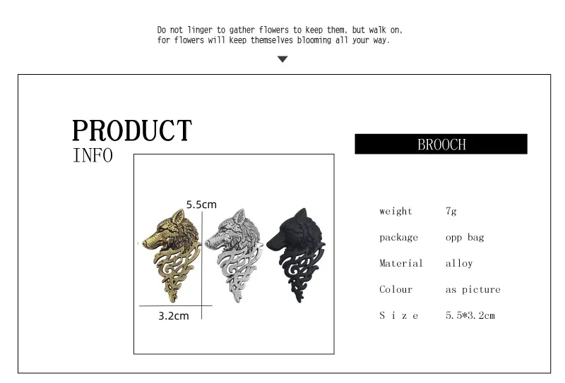 Fashion Vintage Men's Brooches Angel Wings Deer Wolf Cat Animal Brooch Pins Men And Women Skull Brooch Shirt Collar Pin Brooch