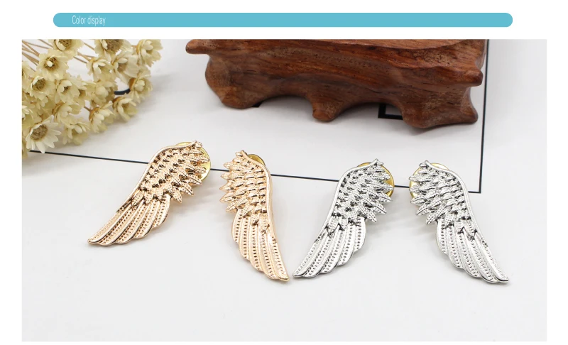 Fashion Vintage Men's Brooches Angel Wings Deer Wolf Cat Animal Brooch Pins Men And Women Skull Brooch Shirt Collar Pin Brooch