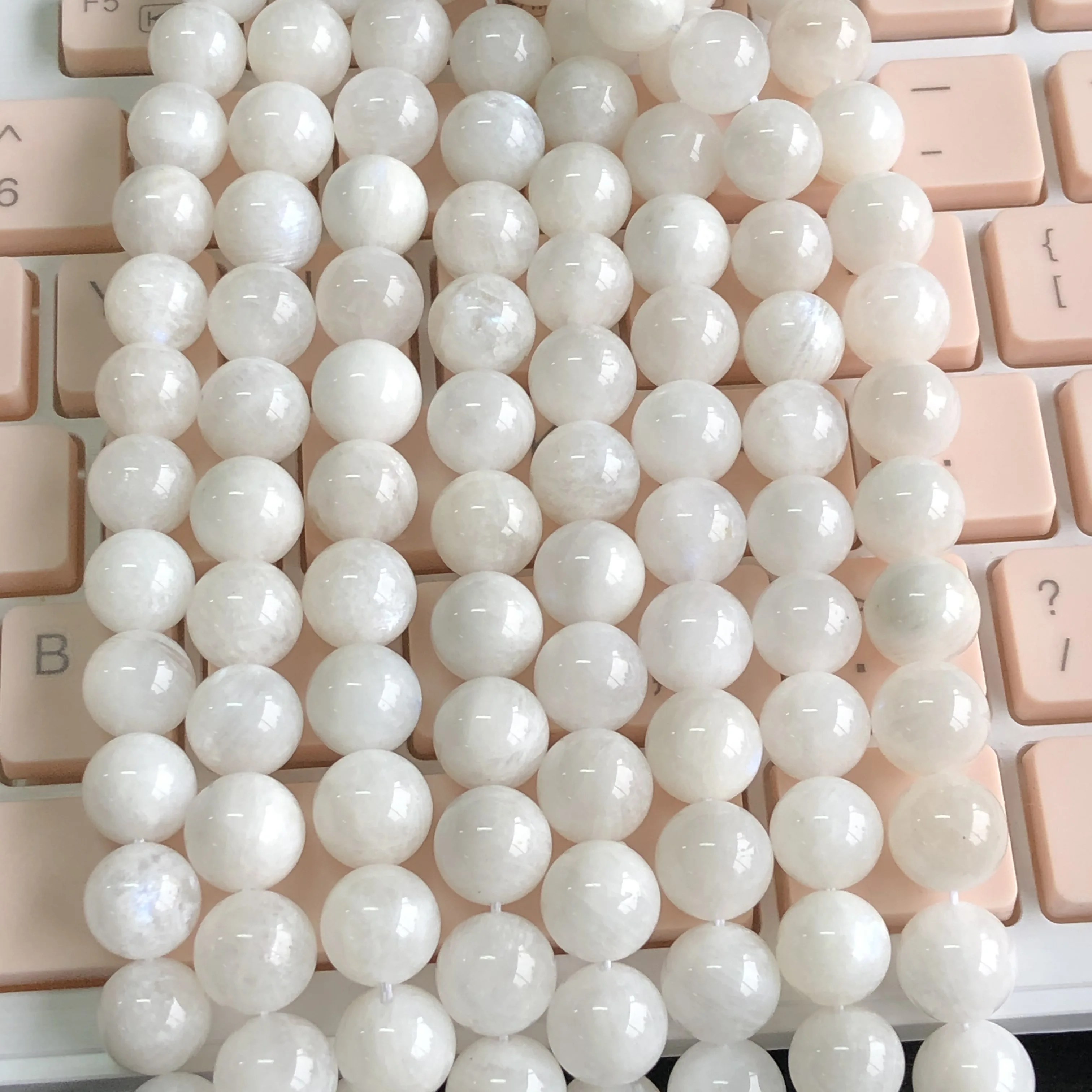 Natural Stone Moonstone Beads 6/8/10mm High Quality Round Smooth Loose Bead For Jewelry Making DIY Bracelet Necklace Accessories