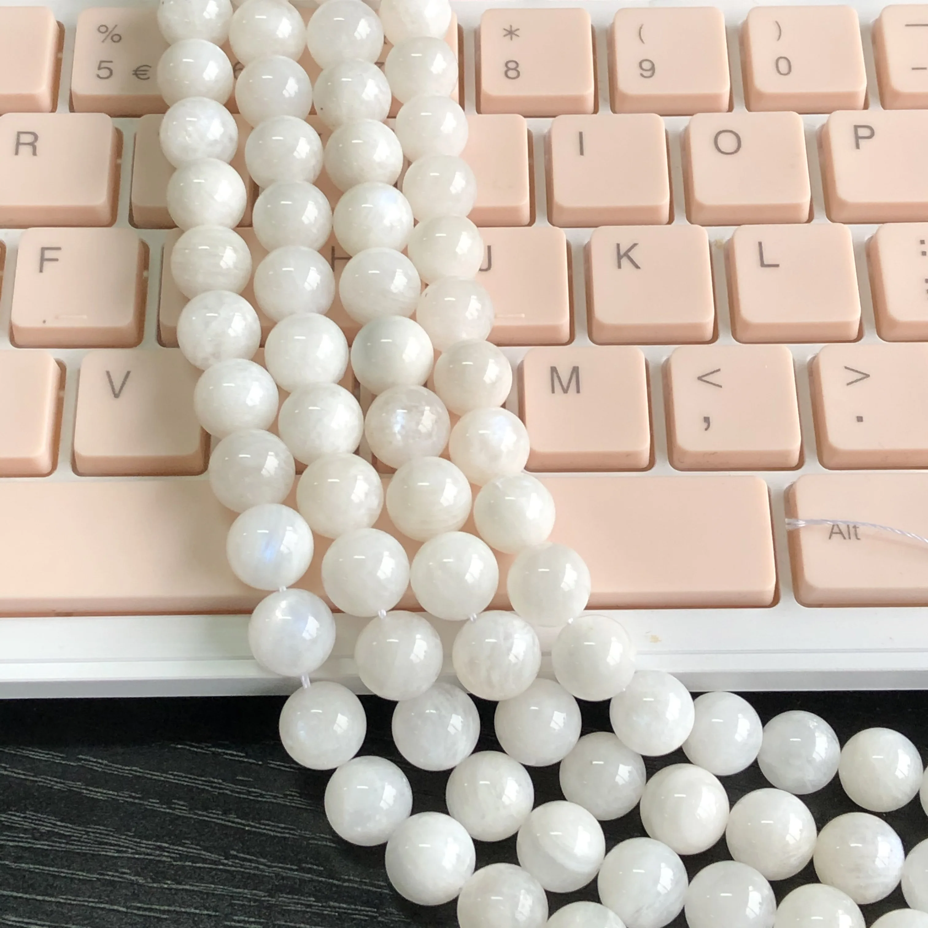 Natural Stone Moonstone Beads 6/8/10mm High Quality Round Smooth Loose Bead For Jewelry Making DIY Bracelet Necklace Accessories