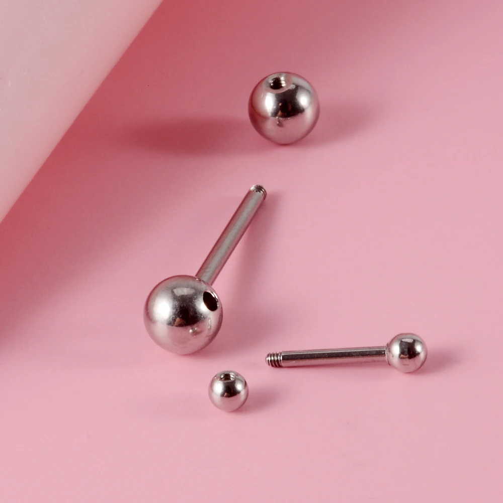 1PC Stainless Steel Tongue Rings Removable Ball Tongue Barbell 16mm Slave Ring Piercing Barbell Forbidden Piercing Body Jewelry