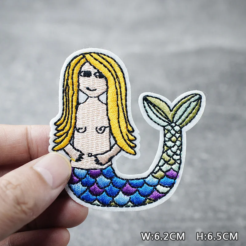 HEART EYE DIY Child Patches Embroidery For T-Shirt Iron On Appliques Clothes Jeans Stickers Badges Parche ROCK MUSIC PUNK