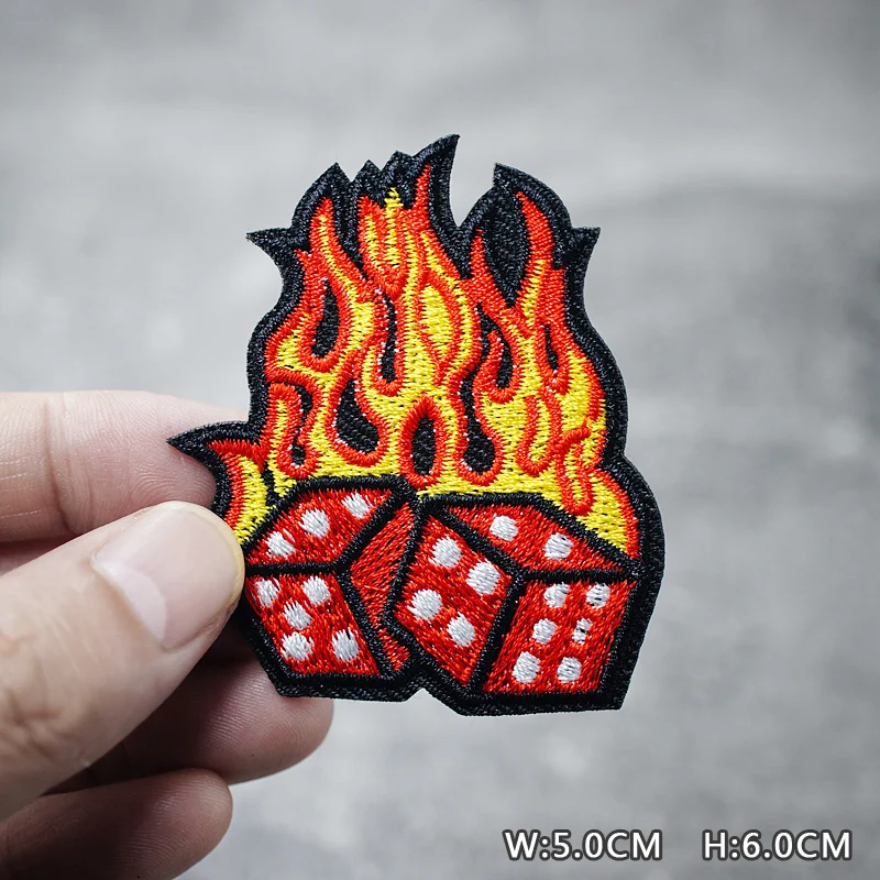 HEART EYE DIY Child Patches Embroidery For T-Shirt Iron On Appliques Clothes Jeans Stickers Badges Parche ROCK MUSIC PUNK