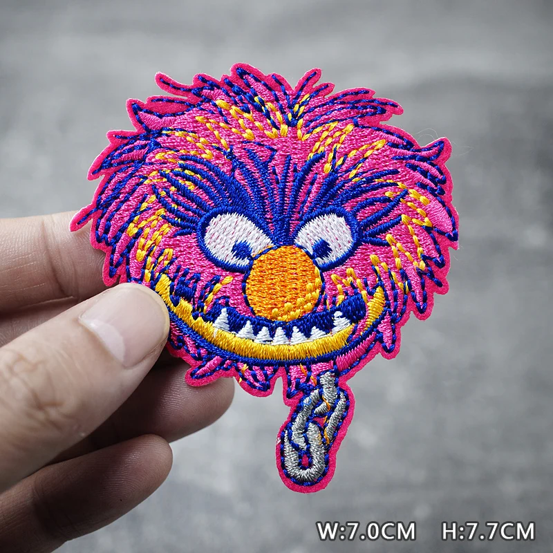 HEART EYE DIY Child Patches Embroidery For T-Shirt Iron On Appliques Clothes Jeans Stickers Badges Parche ROCK MUSIC PUNK