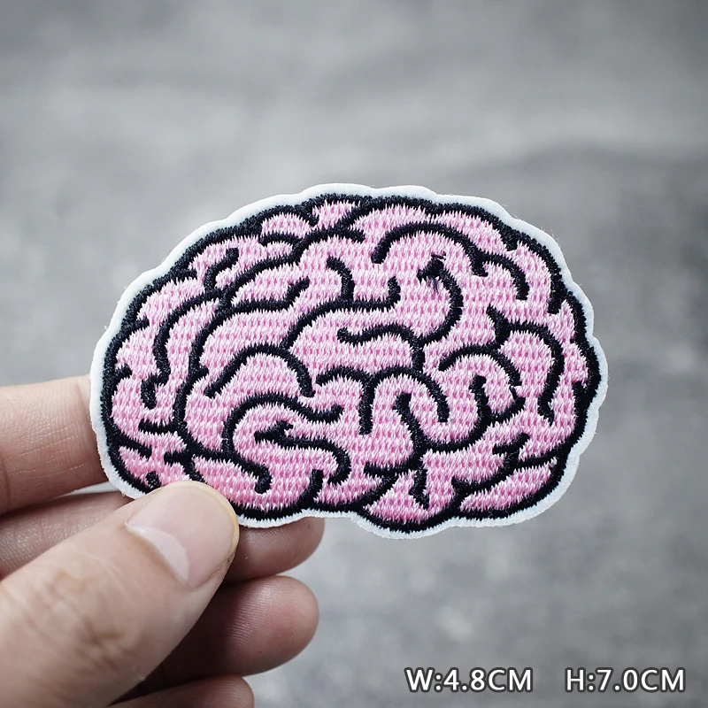 HEART EYE DIY Child Patches Embroidery For T-Shirt Iron On Appliques Clothes Jeans Stickers Badges Parche ROCK MUSIC PUNK