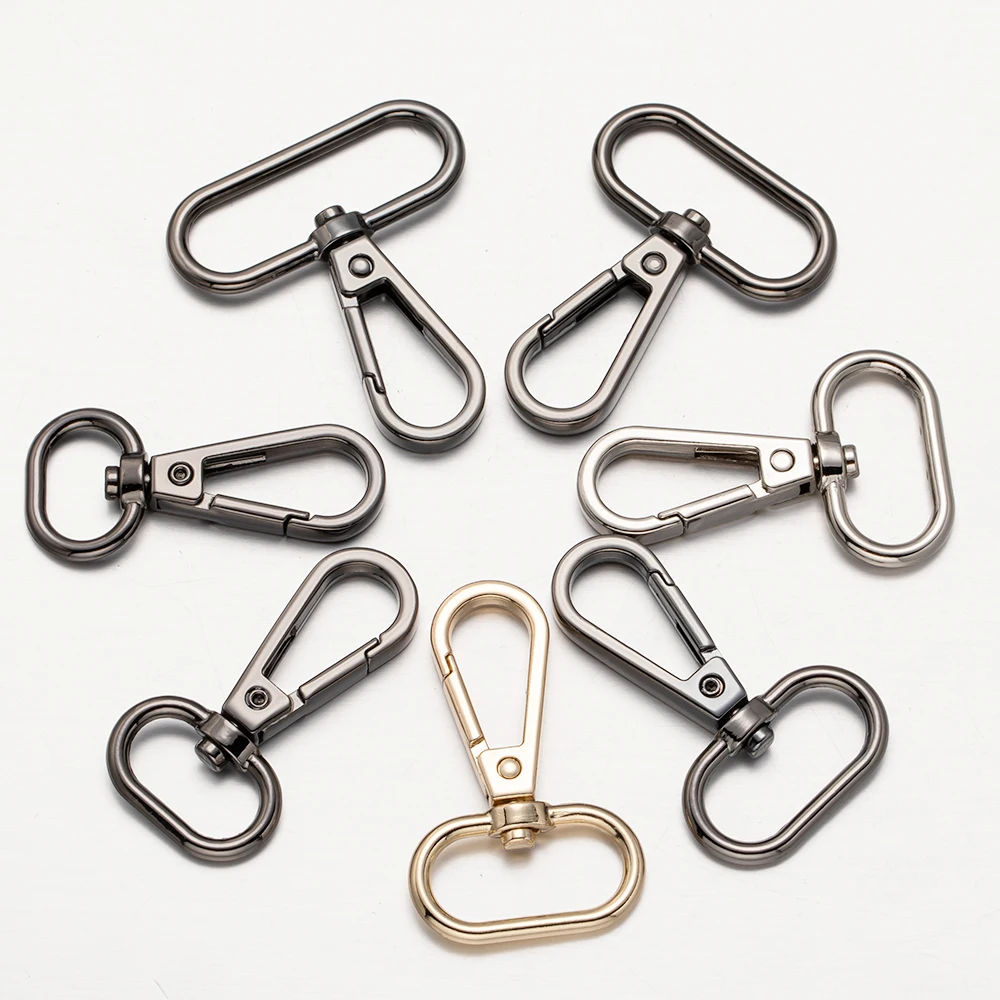 5pcs 14/16/20/25/32/38mm Swivel Lobster Clasp Keychains Closure For Rotating Hook Key Fob Carabiner Bag Making Supplies Crafts