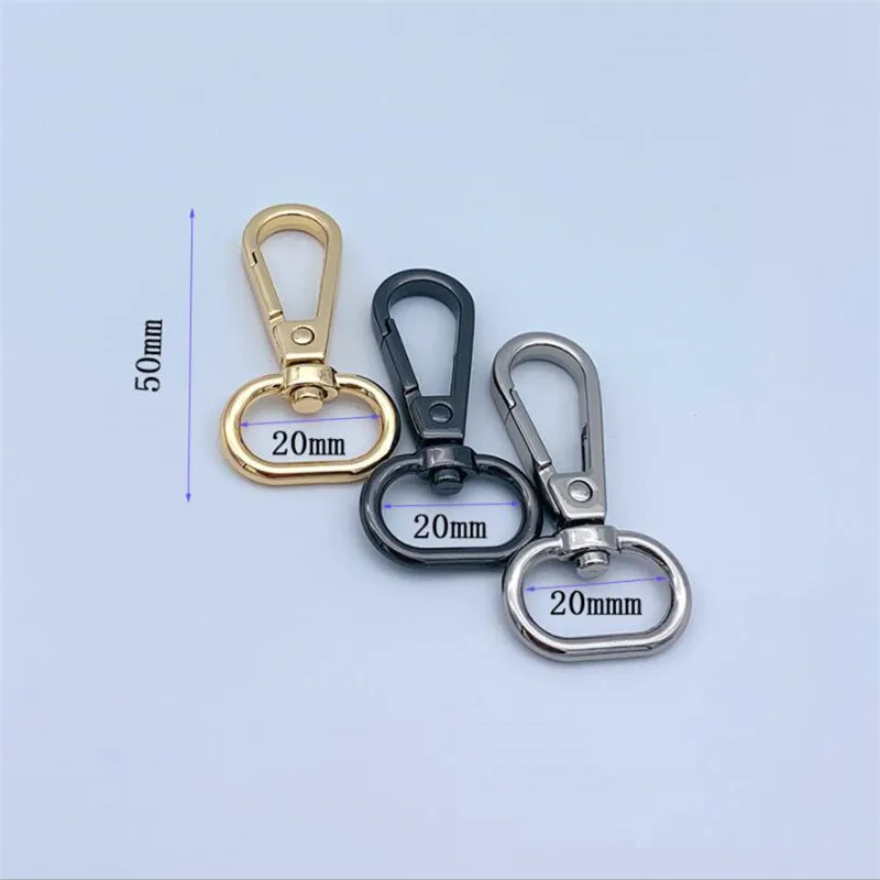 5pcs 14/16/20/25/32/38mm Swivel Lobster Clasp Keychains Closure For Rotating Hook Key Fob Carabiner Bag Making Supplies Crafts